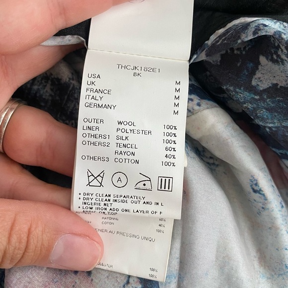 Kaylee Tankus Black Wool Blazer Waist Tie - Picture 8 of 8